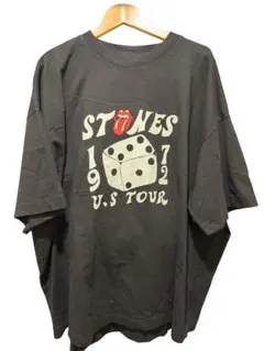 Rolling Stones ビンテージ風 バンドT 黒 オーバーサイズ L