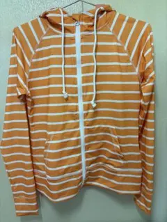 オレンジと白のストライプ ラッシュガード L
