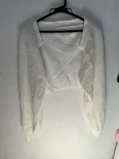 Dazy ホワイト クロップドカーディガン Lサイズ