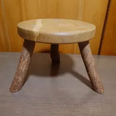 飛騨家具プロミンシャルオーク無垢材使用手作りほぞ組 丸椅子