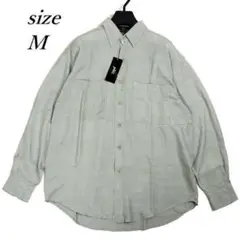 90s phiz フィズ シルク シャツ デットストック タグ付き セージ M