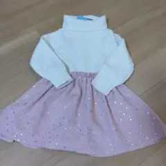 【新品】ビスケットクラブ　長袖ワンピース 80