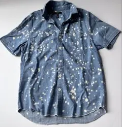 スプラッターデザインデニムシャツ M FOREVER 21のサムネイル