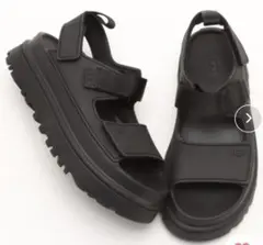 UGG ブラック スポーツサンダル 厚底