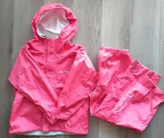 モンベルキッズ mont-bell クレッパー レインスーツ(上下) 赤120