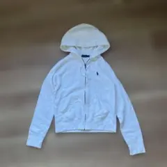 POLO RALPH LAUREN ホワイト ジップパーカー