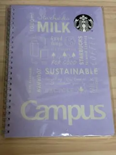 【新品未開封】スターバックス コクヨ Campus リングノート パープル　紫のサムネイル