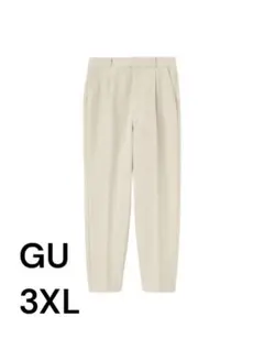 GU 起毛タックテーパードパンツ 3XL