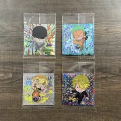 ワンピース シールウエハース 4点セット ゾロ サンジ アニメ グッズのサムネイル