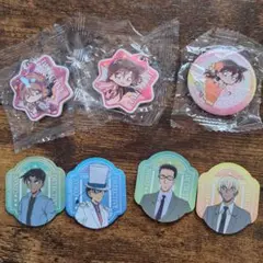 名探偵コナン くら寿司 缶バッジ ラバーチャーム マグネット 5個セット