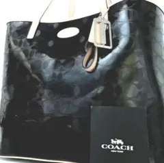 即日配送　COACH　コーチ　レザー　トートバッグ　エナメル　軽量　大容量　肩掛