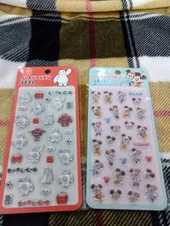 ディズニープクプクシール 2枚セット　ミッキー・ベイマックス