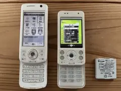 ドコモ D904i D704i ガラケー セット バッテリー3個付き