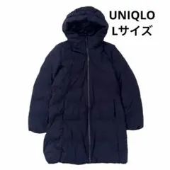 ユニクロ シームレスダウン ショートコート L 400727 ネイビー