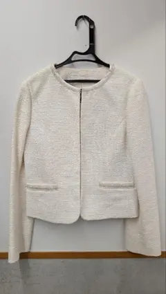 anyFAM　ツイードジャケット　白　9号　M