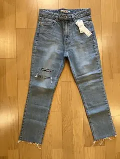 8seconds製新品未使用タグ付き刺繍デザイン カットオフデニムパンツ 70M
