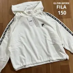 新品＊GLOBLWORK FILAコラボ ロゴパーカー 150