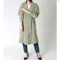 美品【Jines】MA-1風 ロングブルゾン 長袖ジャケット 羽織り カジュアル