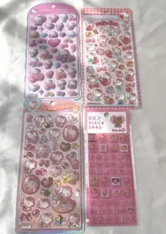 ハローキティ　セット　赤　ギャル　ボンボンドロップシール　ボンドロ　うるちゅる