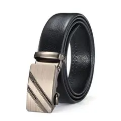 メンズベルト 本革 オートロック スライド式 ビジネスカジュアル