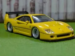 ★1/64 トミカサイズ　フェラーリF40改深リム、ローダウン