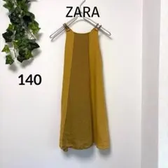 美品《キッズ》ZARA ガールズ リネン風ワンピース 134 140cmのサムネイル