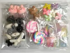 【1点限り】ストラップパーツ☆キャンディ☆クマ☆キーホルダーに☆ゆめかわ系セット