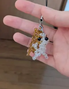 犬のビーズストラップ