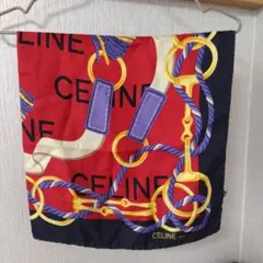 CELINE シルクスカーフ チェーンデザイン