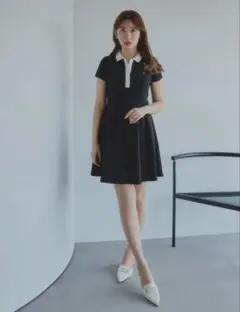 Her lip to Short Sleeve Polo Mini Dress