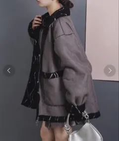 Kastane ウェーブボアフライトジャケット