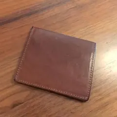 abrAsus レザー 薄いマネークリップ ブッテーロレザー ブラウン