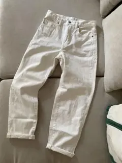 UNIQLOホワイト ストレートデニム 22