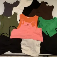 リブ編みタンクトップ11点セット