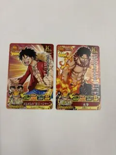 最強ジャンプ　ワンピースカードicプレミアム モンキー・D・ルフィ　エース 2枚