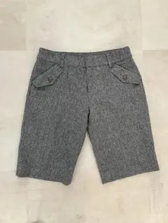 あたたかいズボン★秋冬用 ダークグレー ショートパンツ M