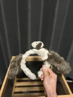 スヌーピーカチューシャ グレーとホワイト