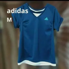 adidas レディース 半袖Tシャツ ネイビー Mサイズのサムネイル