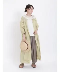 新品タグ付き サマンサモスモス インドボイルパフスリーブギャザーワンピース