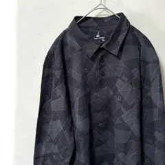 BOGEY LOUNGE ゴルフ 長袖シャツ 幾何学ロゴ柄 メンズLサイズのサムネイル