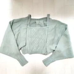 GRL グリーン クロップドニット 長袖