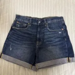【レディース】GAP デニムショートパンツ ダークブルー Lサイズ