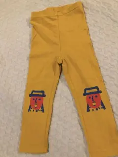 MARKEY'S 顔プリントの黄色レギンス 半袖スウェットセット80サイズ