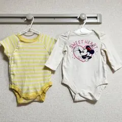 綿100% babyGAP ロンパース　60cm 2点セット　まとめ売り　ベビー