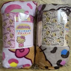 値下げ☆Hello Kitty フランネルボアブランケット 170×100cm - メルカリ