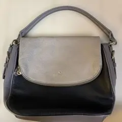 ケイトスペード　2wayレザーショルダーバッグ グレー/ブラック