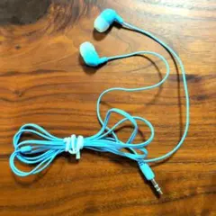 ＼⁠まとめ買いでお値引き／スカイブルー 有線イヤホン 3.5mmジャック♥