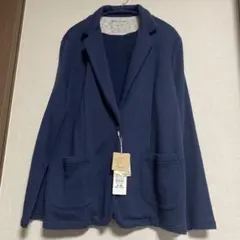 大きなサイズ✨綿　ネイビー ジャケット 4L(B)✨