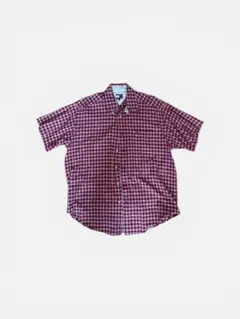 90s TOMMY HILFIGER 半袖チェックシャツ M