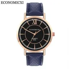 a020【人気商品】レディース腕時計 クォーツ ゴールドブルー お洒落 801